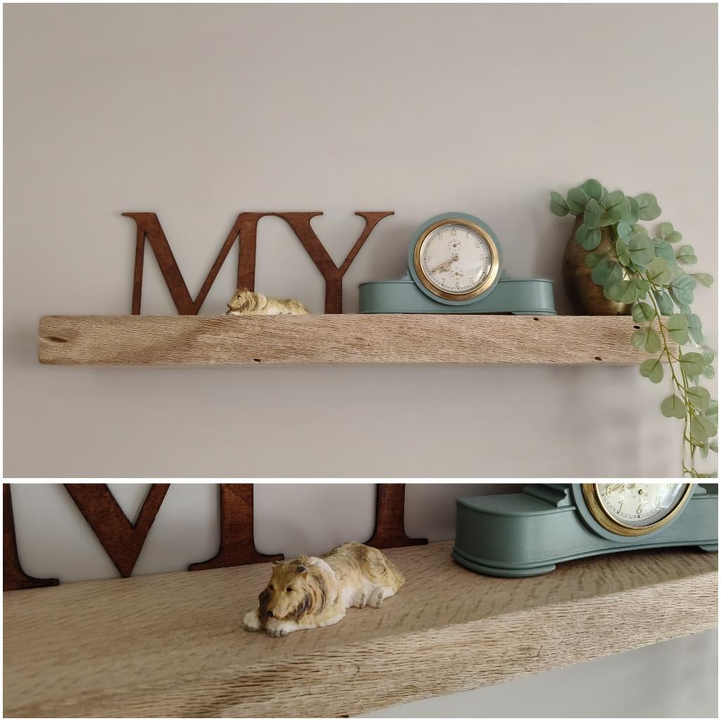 Massief eikenhouten wandplank zwevend 66,5cm #215, Houtatelier M.Y., Info@myhoutatelier.nl, Nieuw, Ophalen of Verzenden