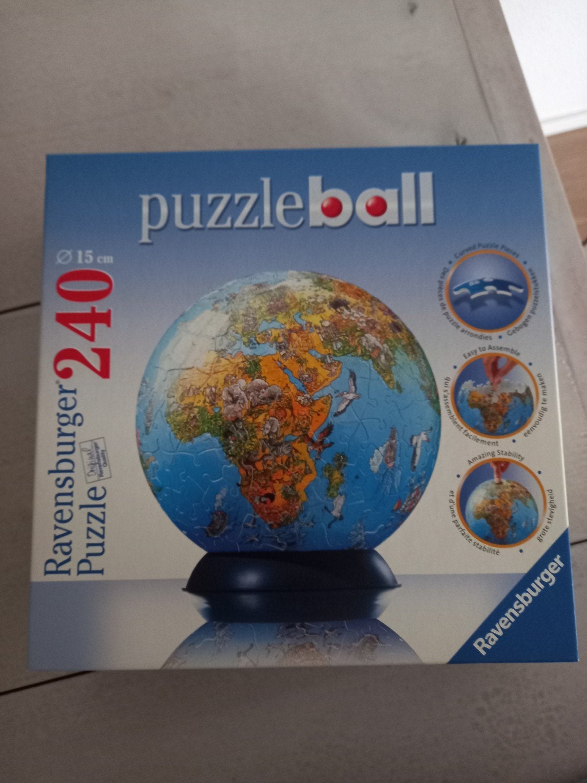 Ravensburger Puzzleball Wereldbol 240 stukjes, Ophalen of Verzenden, Minder dan 500 stukjes, Zo goed als nieuw, Rubik's of 3D-puzzel