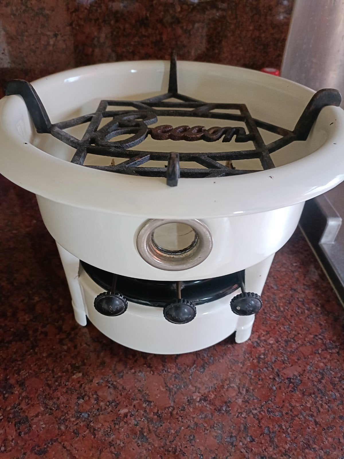 Vintage Breeson Gasfornuis - Vrijstaand, Gebruikt, Witgoed en Apparatuur, Fornuizen, Ophalen, Gebruikt, 3 kookzones of minder