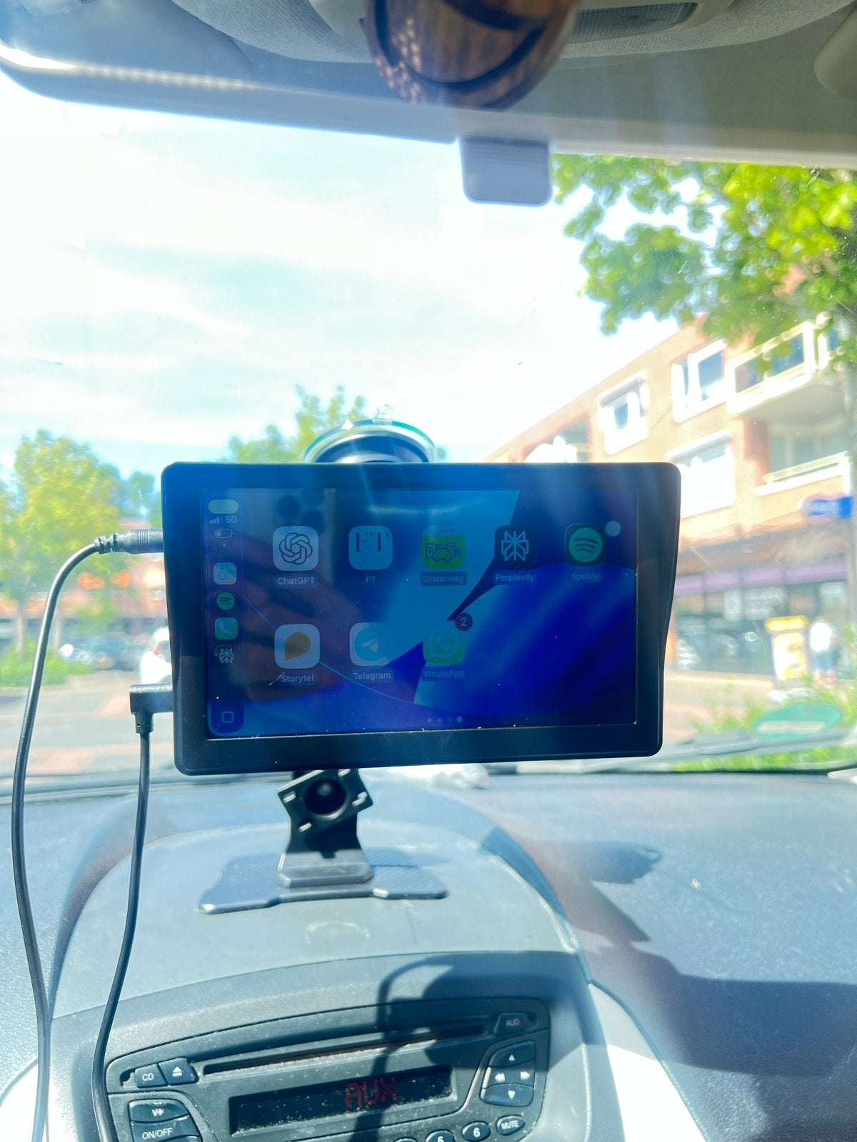 8 inch draagbaar CarPlay/Android Auto scherm, Auto diversen, Autonavigatie, Zo goed als nieuw, Ophalen of Verzenden