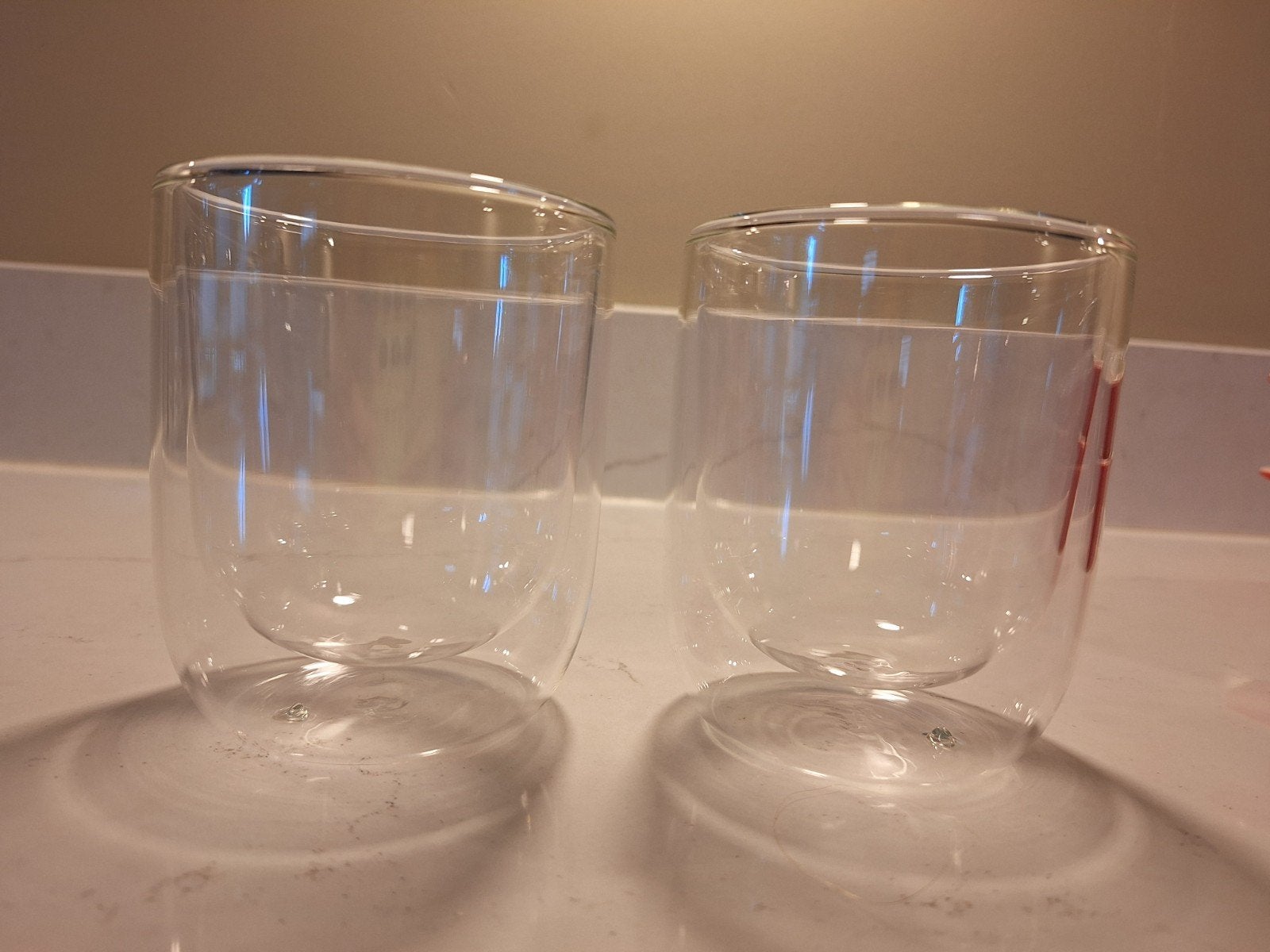 Set van 2 dubbelwandige glazen voor warme dranken z.g.a.n., Verzamelen, Ophalen, Zo goed als nieuw, Overige typen