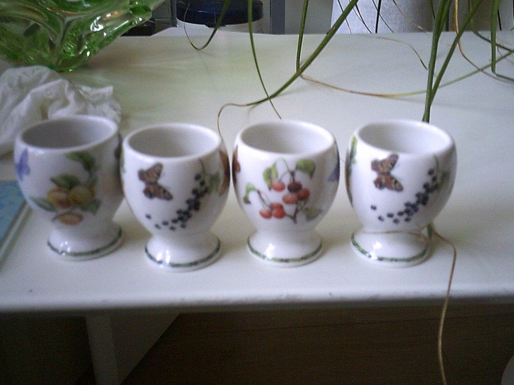 Janneke Brinkman Fruit en Flower 4 eierdopjes, Overige merken, Overige typen, Ophalen of Verzenden, Zo goed als nieuw