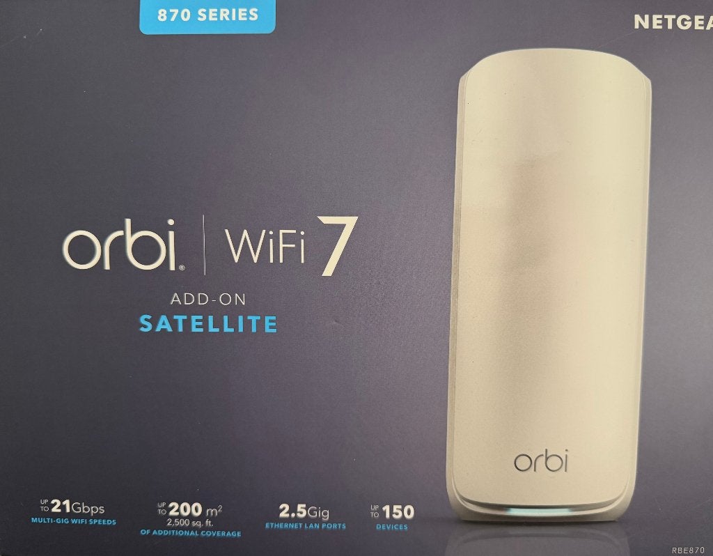 Netgear Orbi RBE 870 Satelliet - nieuw in doos met factuur, Ophalen of Verzenden, Nieuw, Router, Netgear