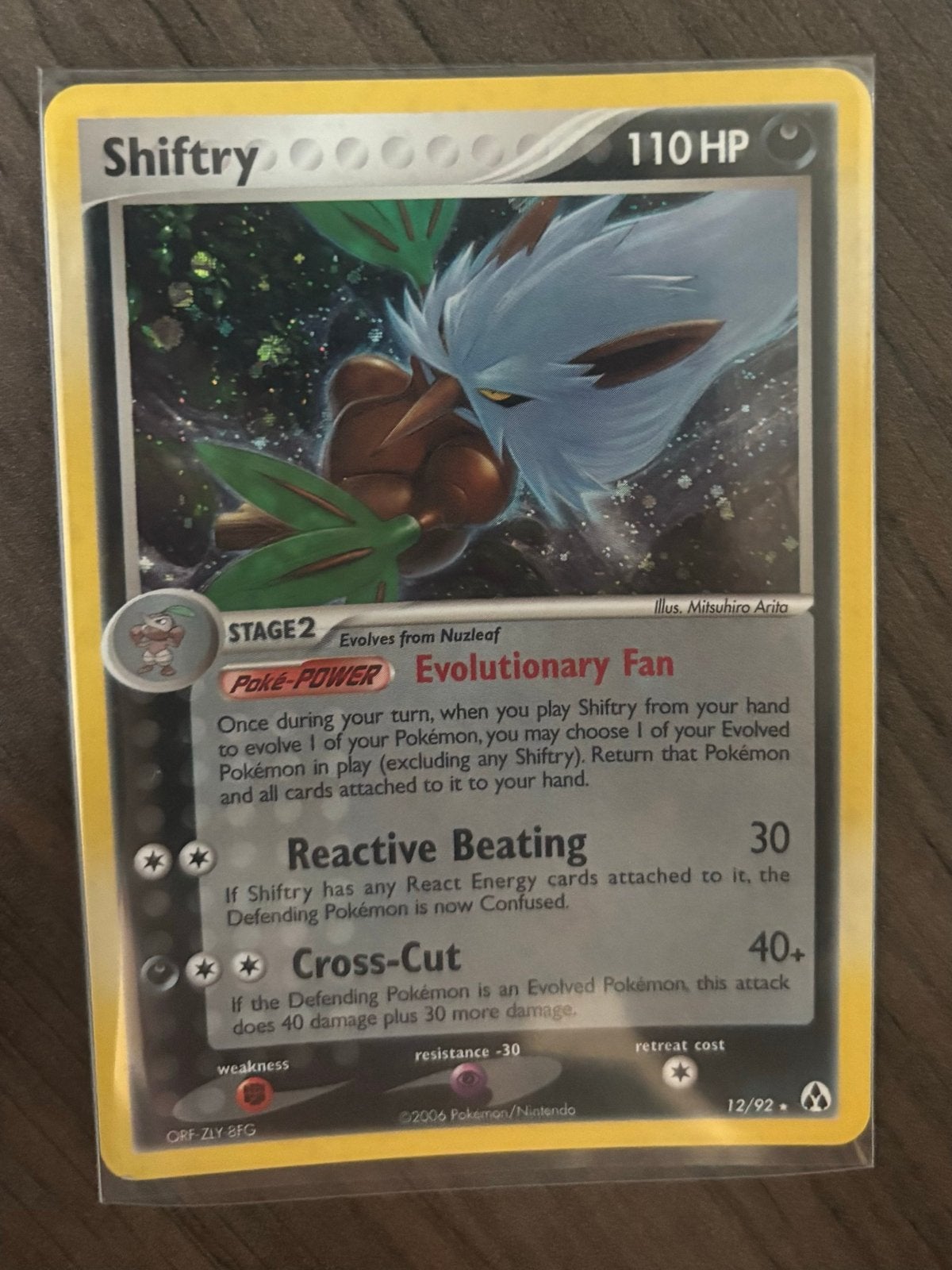 Pokémon Kaart Shiftry 12/92 Holo Rare EX Legend Maker, Ophalen of Verzenden, Zo goed als nieuw, Losse kaart, Foil