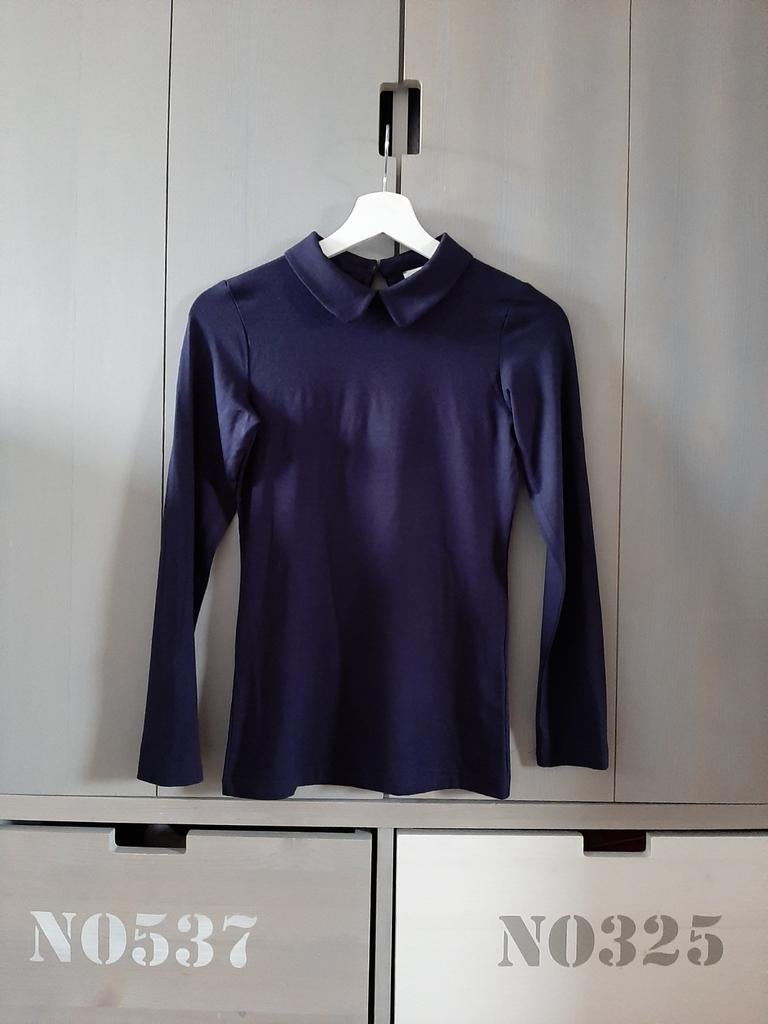 Port Lavande donkerblauw tricot shirt maat 164 als nieuw!, Meisje, Ophalen of Verzenden, Zo goed als nieuw, Shirt of Longsleeve
