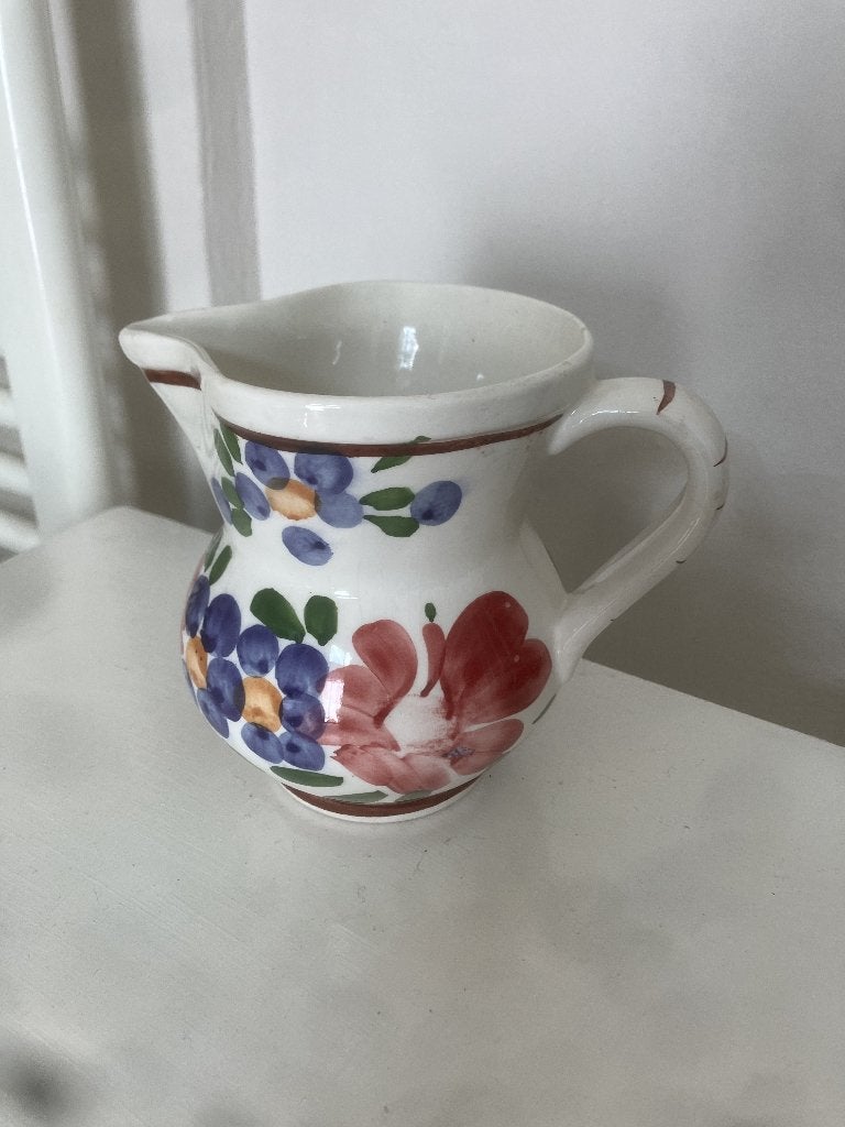 Handige kan met kleurrijke blauwe, oranje en rode bloemen, Huis en Inrichting, Keuken | Servies, Overige typen, Ophalen of Verzenden