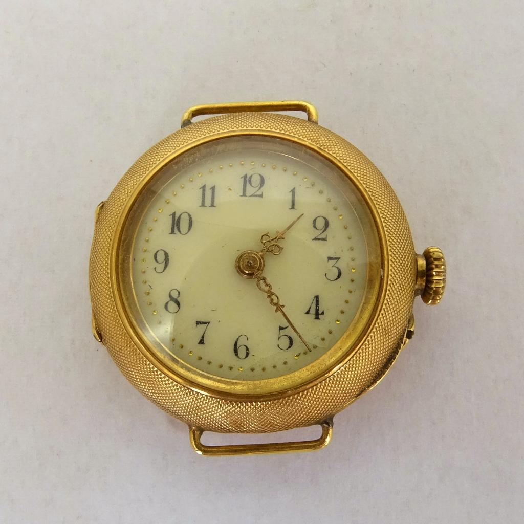 Goud 14K antiek horloge of dames polshorloge zonder band, Ophalen of Verzenden, Goud, Overige typen