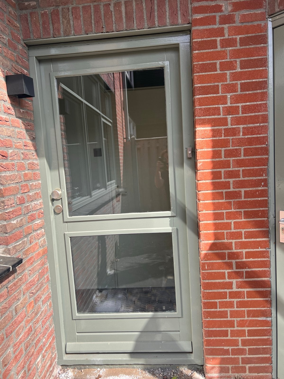 Hardhouten stompe voordeur met dubbele beglazing, Doe-het-zelf en Verbouw, Deuren en Horren, Ophalen, Gebruikt, 80 tot 100 cm