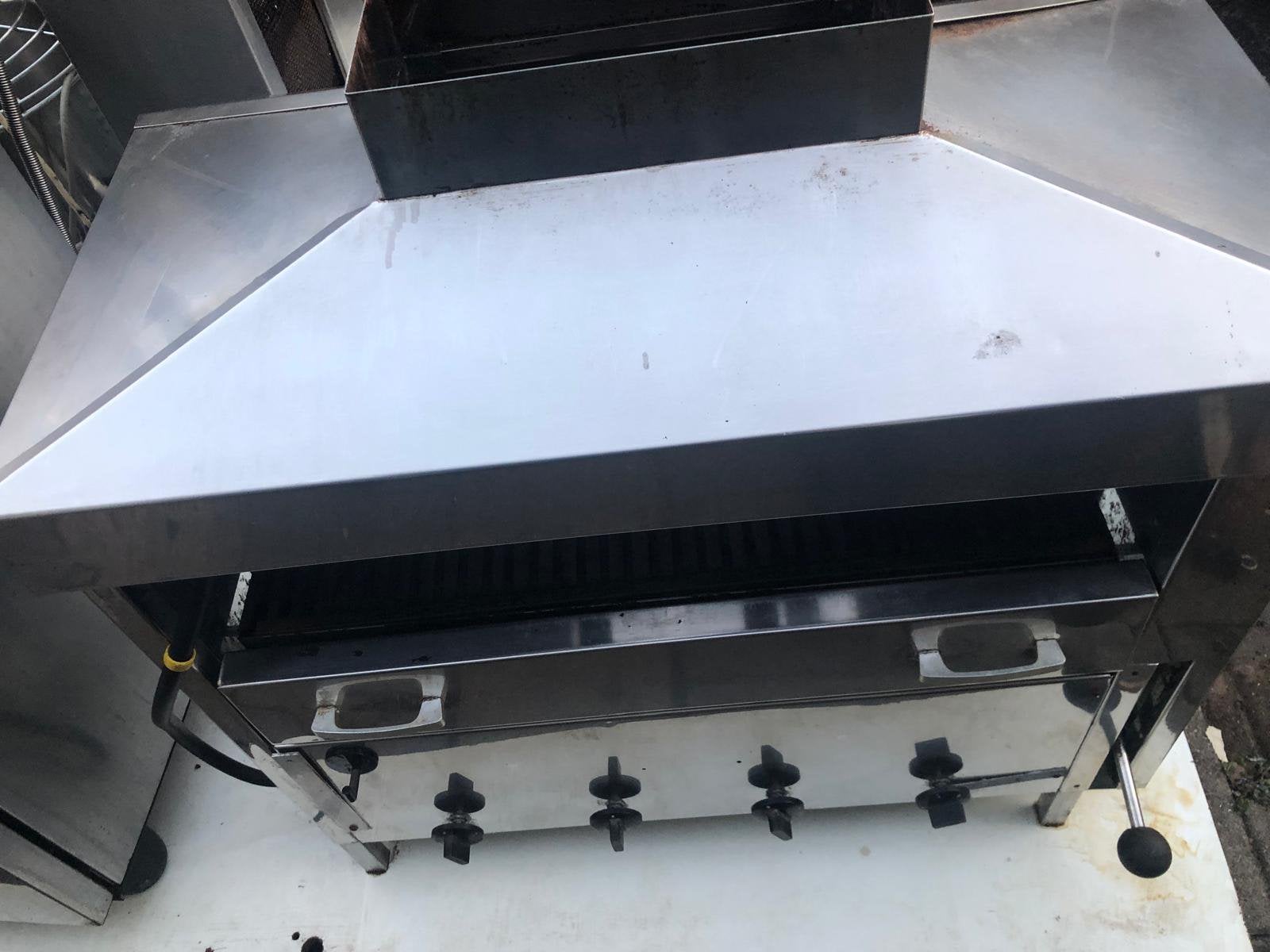 Professionele RVS horeca grill bakunit, Ophalen, Gebruikt, Oven met grill