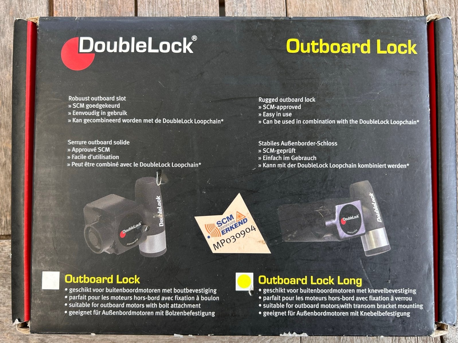 Doublelock Outboard Lock Long - SCM Buitenboordmotorslot, Ophalen, Nieuw, Motor en Techniek