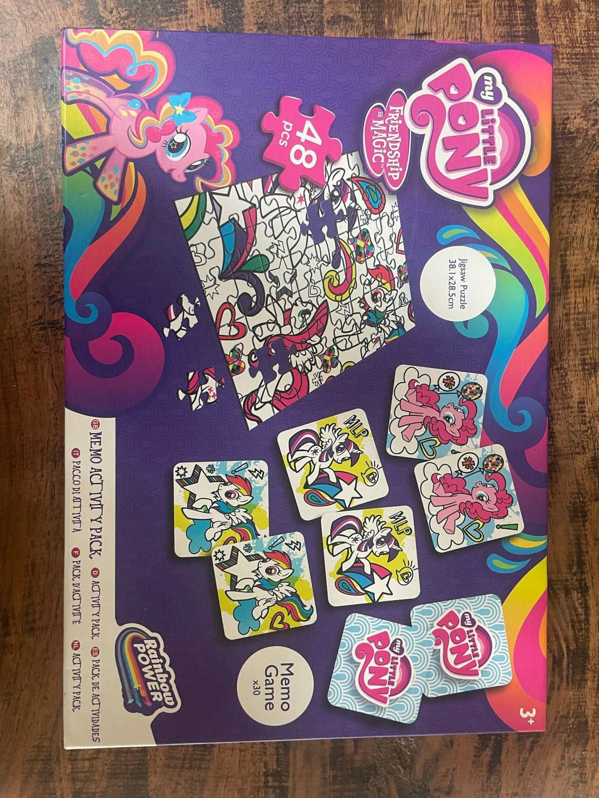 My Little Pony Puzzel & Memo Spel - 48 stukjes, Ophalen of Verzenden, 10 tot 50 stukjes, Gebruikt, 4 tot 6 jaar
