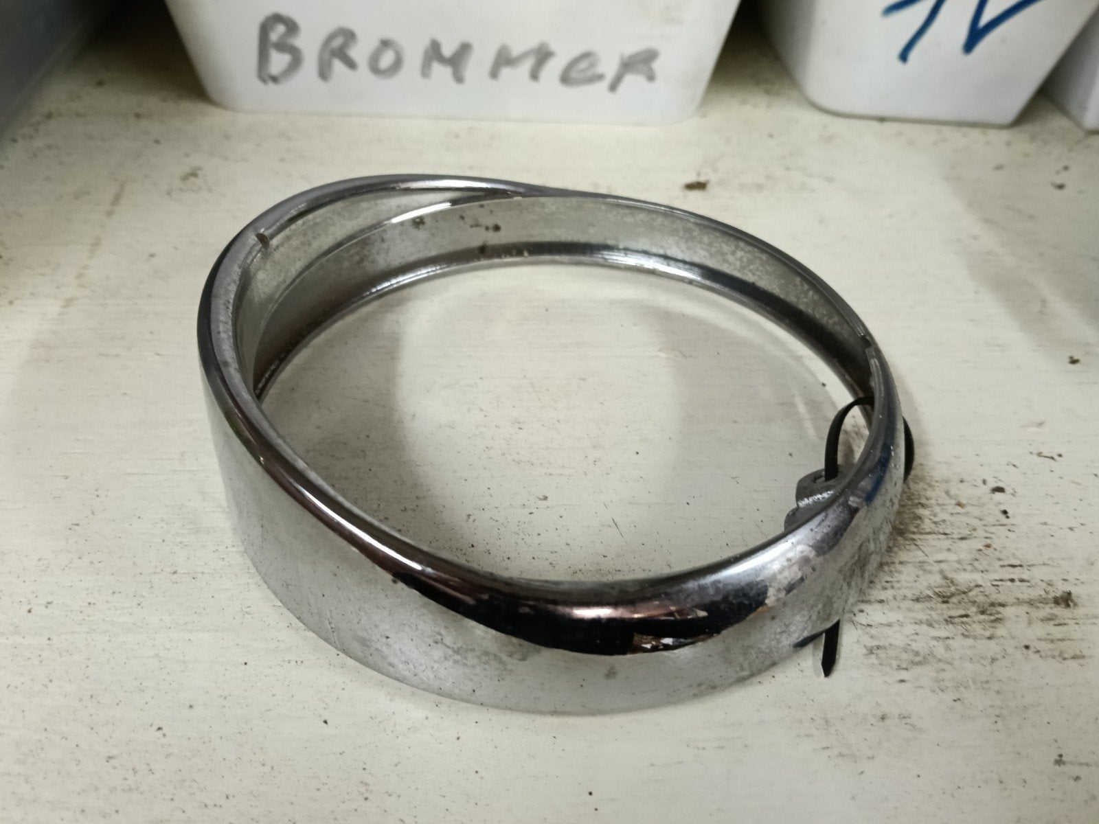 Koplamprand klein model chroom voor Kreidler, Ophalen of Verzenden, Gebruikt, Koplamp