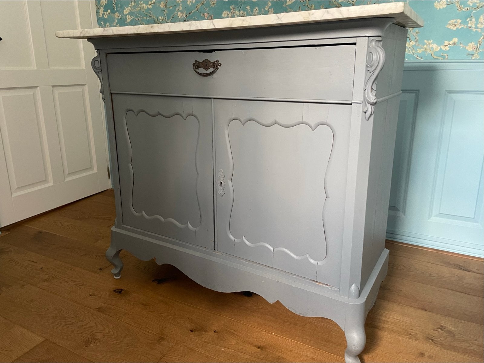 Brocante commode met marmeren blad, Ophalen
