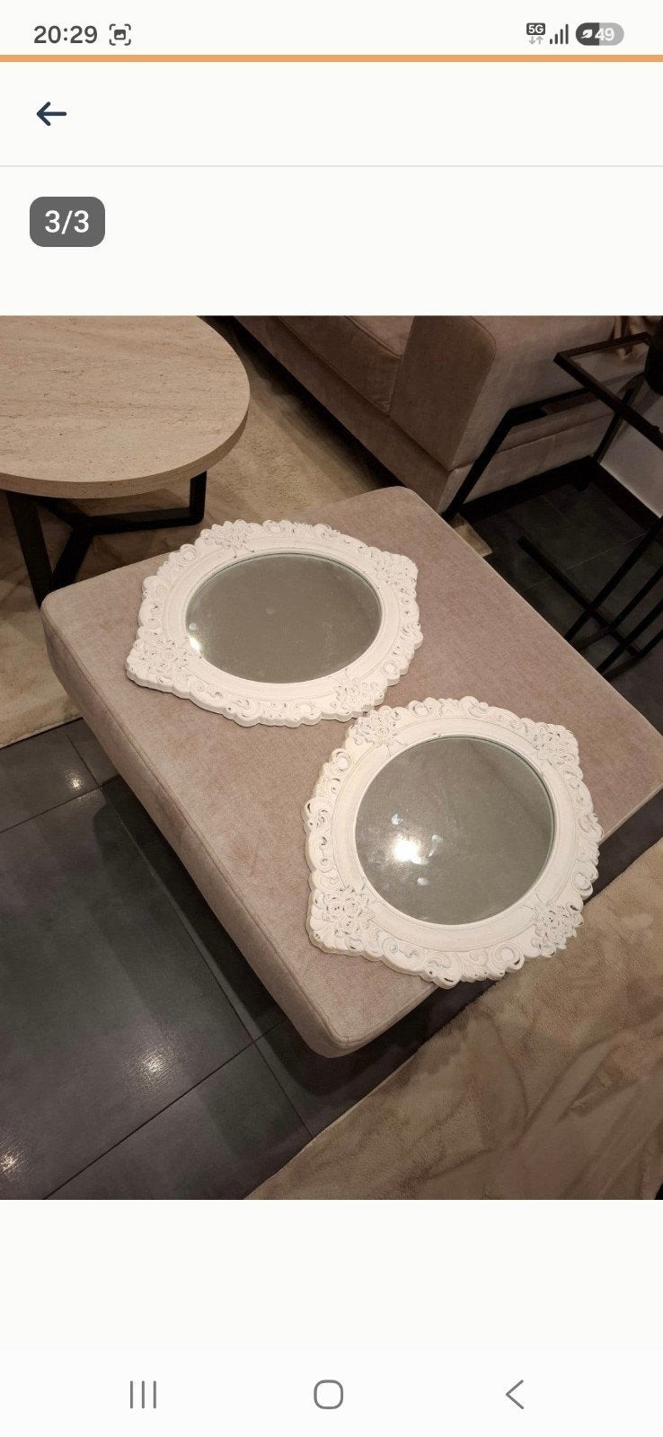 Set van 2 decoratieve spiegels met sierlijke lijst, Ophalen, 100 tot 150 cm, Zo goed als nieuw, Ovaal