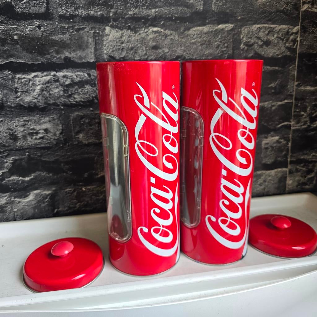 Coca-Cola retro blikken set (2 stuks) – leuk voor decoratie, Ophalen of Verzenden, Zo goed als nieuw, Overige, Overige merken
