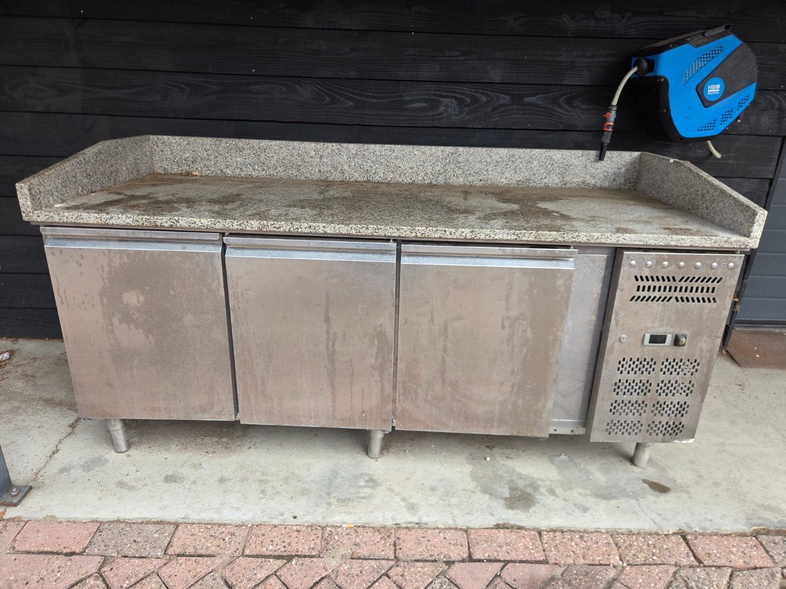 Pizzawerkbank met granieten blad en koeling, Huis en Inrichting, Ophalen of Verzenden, Gebruikt