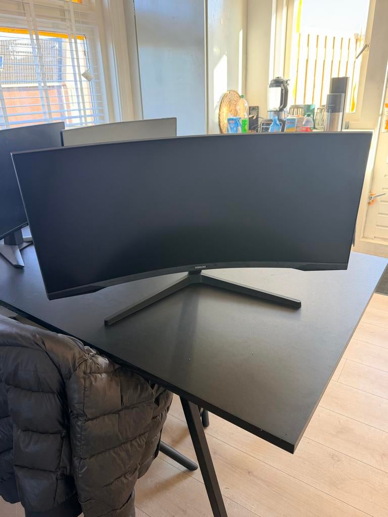 Samsung C34G55TWWP 34 inch Curved Gaming Monitor, Gaming, Curved, VA, Zo goed als nieuw