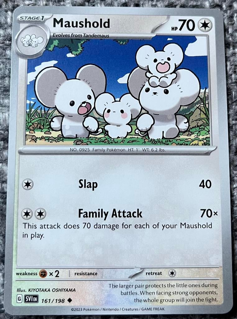 Pokémonkaart van Maushold (925) •Scarlet & Violet (161/198), Ophalen of Verzenden, Nieuw, Losse kaart