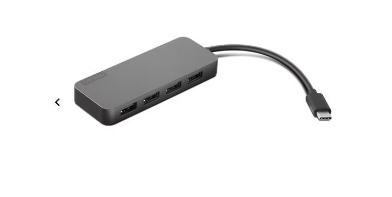 Lenovo usb-kombi-hub usb-c to 4 port usb-a hub(nieuw), Laptop, Nieuw, Ophalen of Verzenden, USB-hub