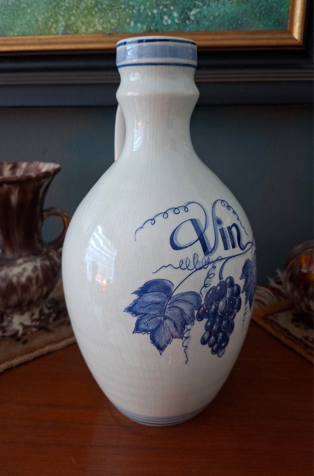 Vintage Delfts Blauw Wijnkan - 't Delftsche Huys, Ophalen of Verzenden
