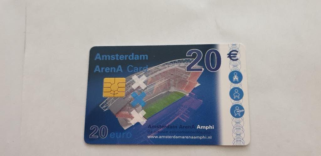 3170 amsterdam arena card 20.00 Niet gebruikt, Verzenden