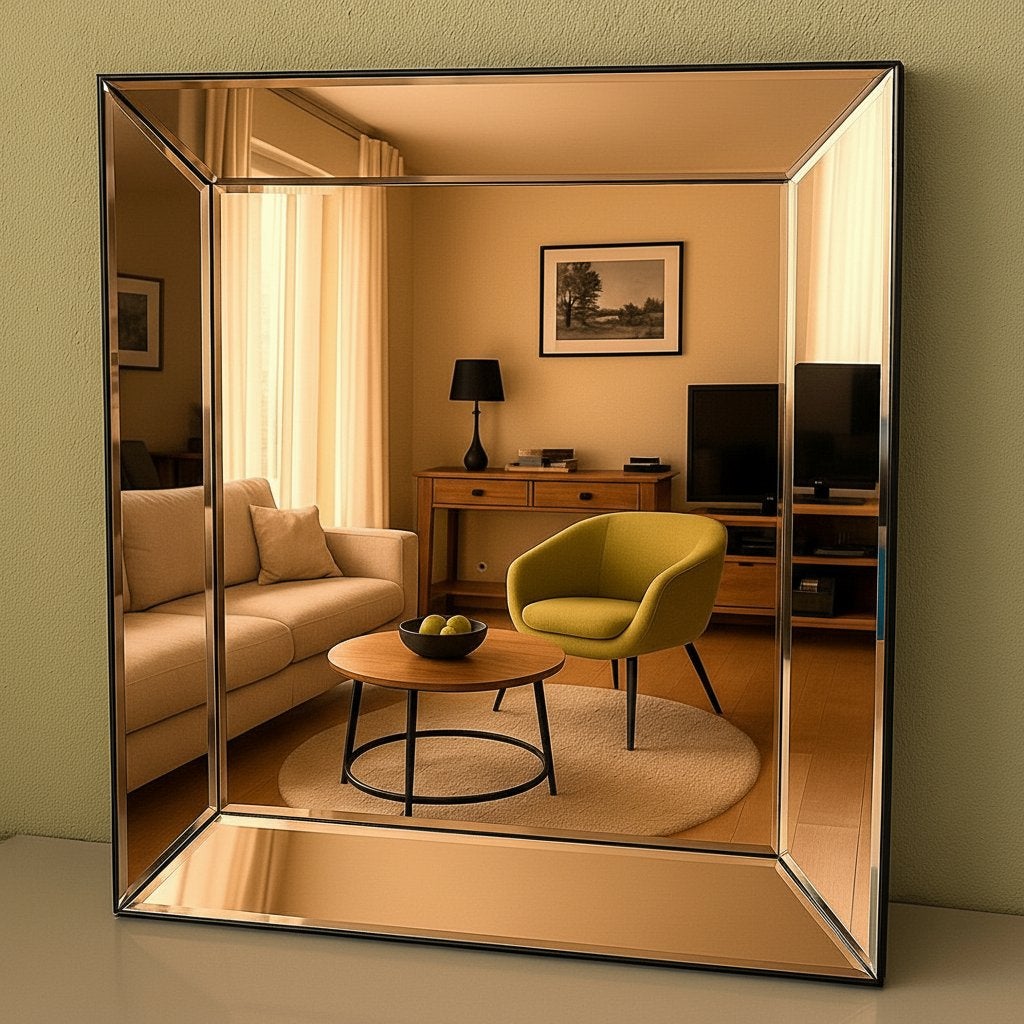 Elegante MondiArt “Pearl Rose” Spiegel 40x40 cm – Nieuw, Ophalen, Eu, Vierkant, Nieuw