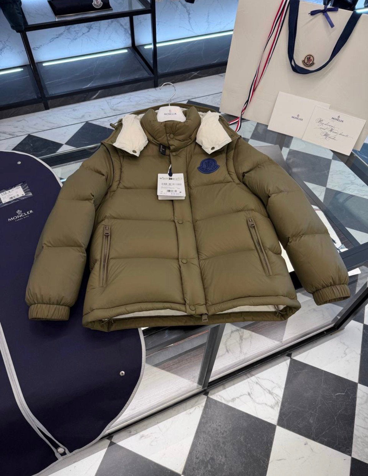 Moncler Jas, Kleding | Heren, Verzenden, Nieuw, Groen