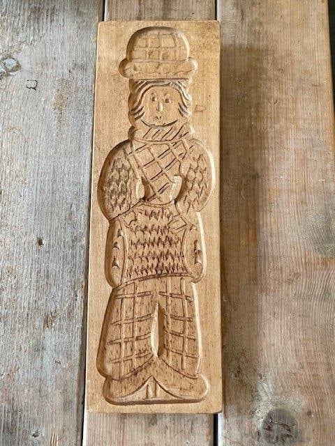 Originele vintage handgestoken speculaasplank / koekvorm., Ophalen