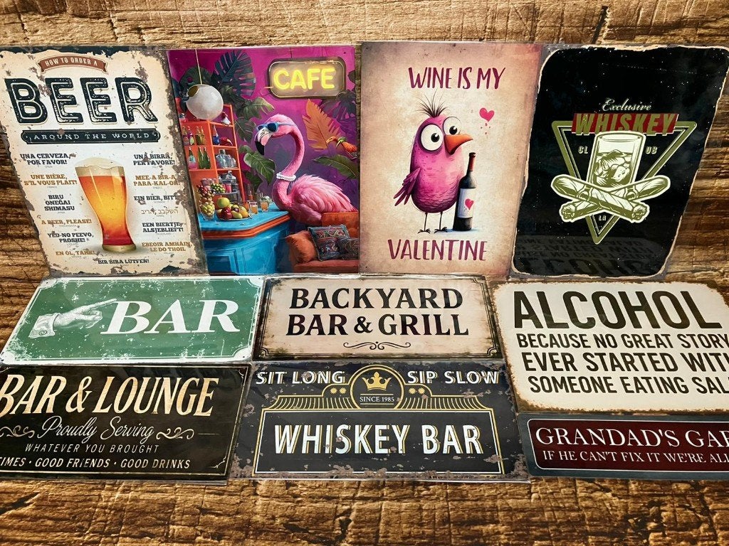 Decoratieve Bar & Lounge Borden, Reclamebord, Nieuw, Ophalen of Verzenden, Nvt