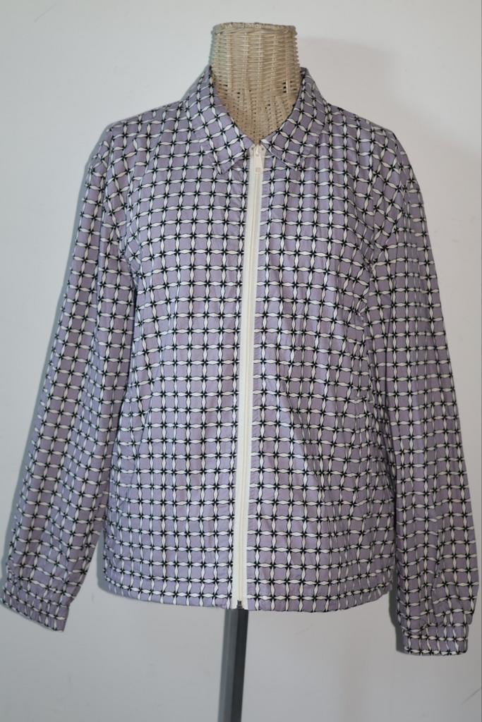 American Vintage zomerjas lila zwart wit maat 38/M nieuw, Kleding | Dames, Jassen | Zomer, Maat 38/40 (M), American Vintage, NL