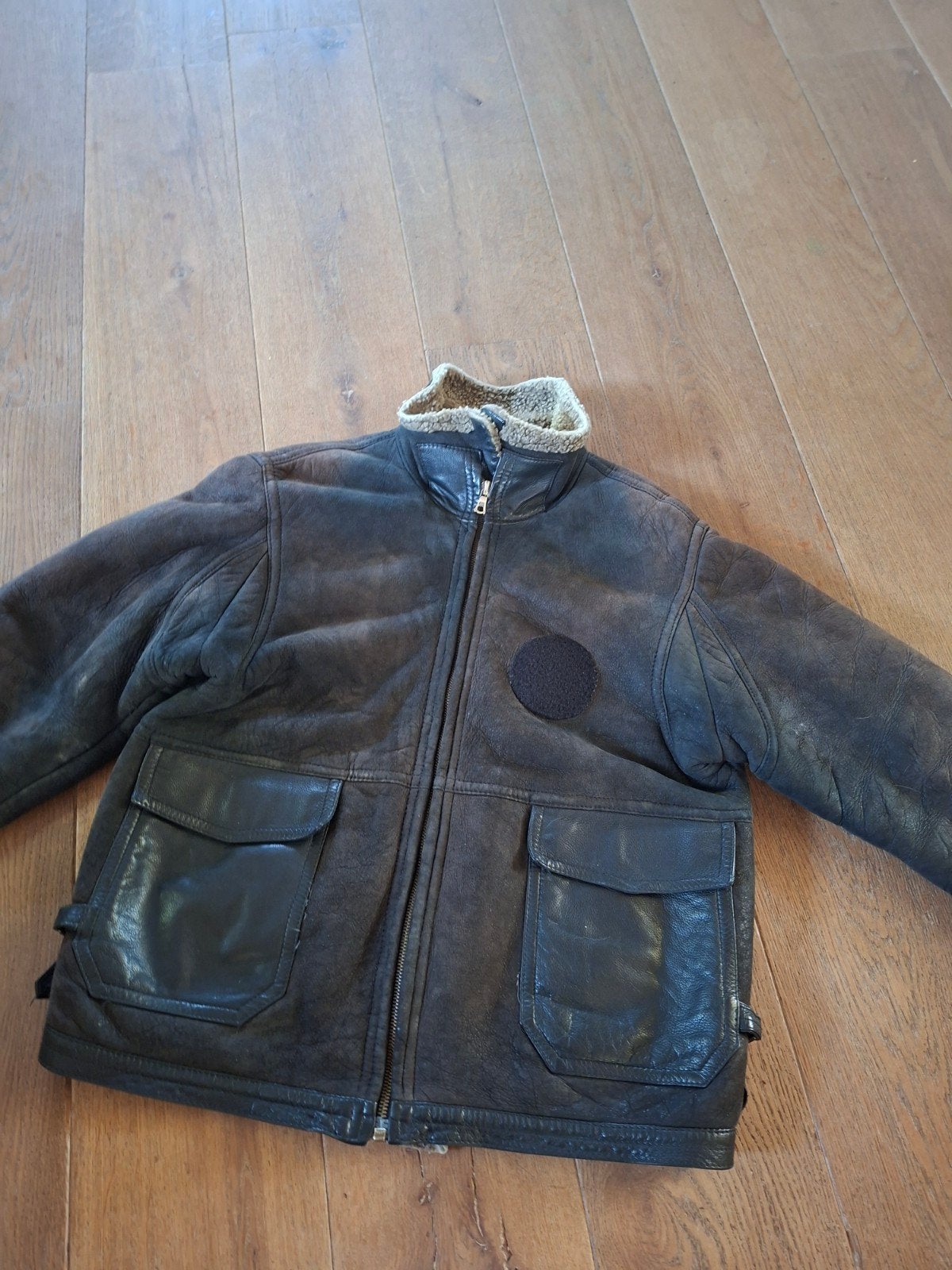 leren lederen jas. Maat M/L, Bruin, Maat 48/50 (M), Ophalen of Verzenden, Hugo Boss