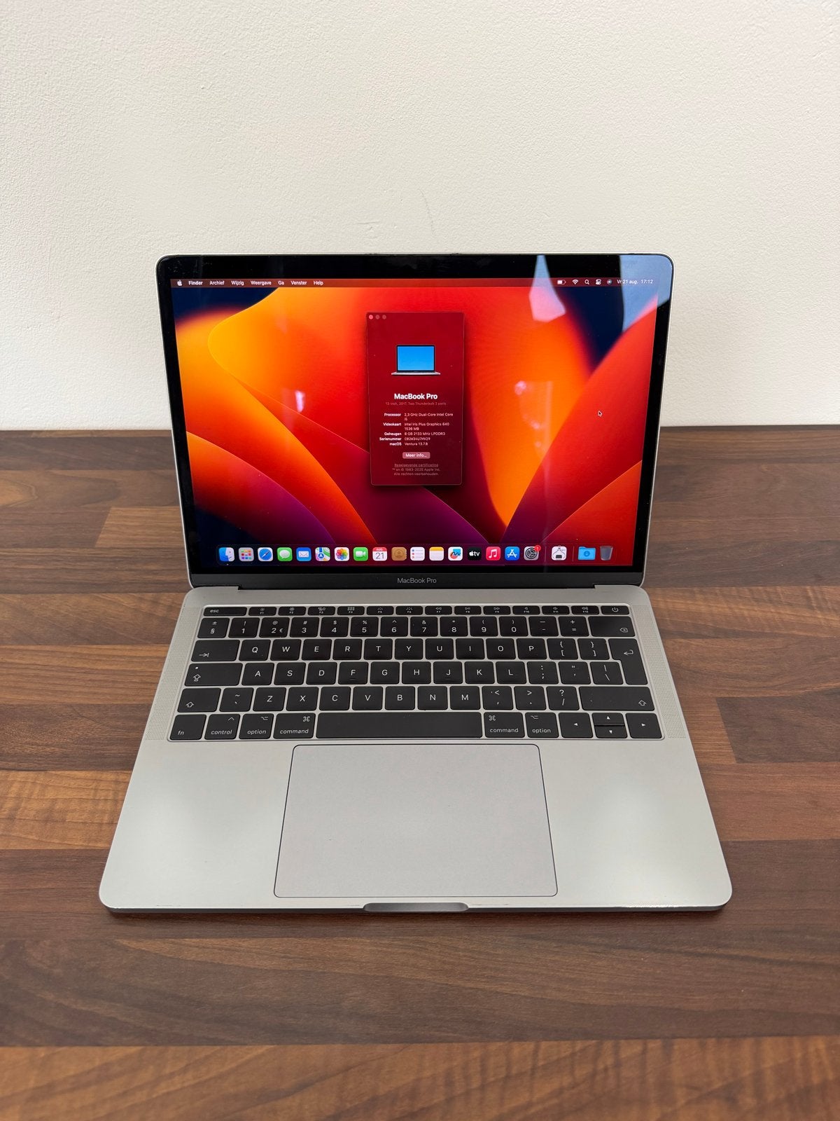 MacBook Pro 13” 2017 | i5 | 8GB | 128GB | Nieuwe accu, MacBook Pro, Gebruikt, 256 GB, 2 tot 3 Ghz