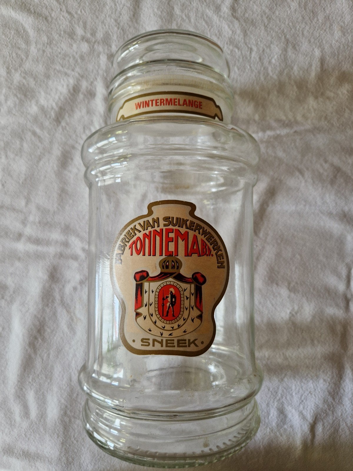 Vintage Tonnenberg Suikerwerk Wintermelange Glazen Pot, Ophalen