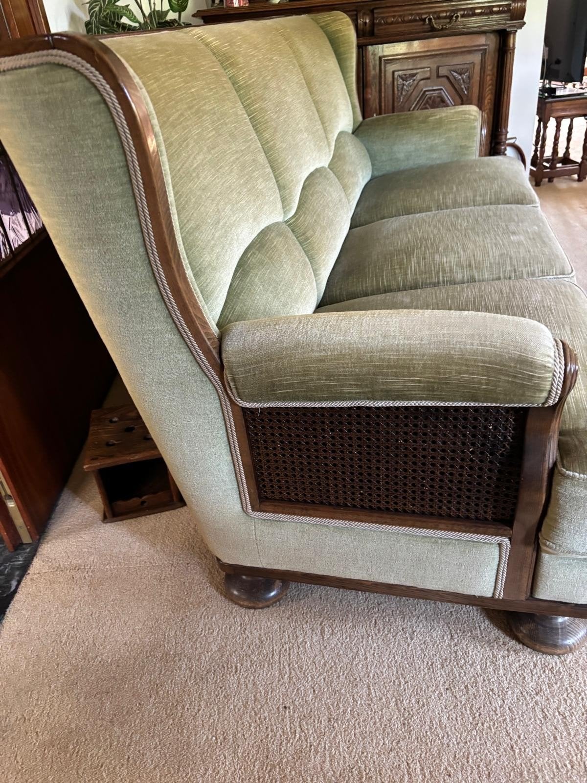 mooie antieke bank te koop, Huis en Inrichting, Hout, Gebruikt, Minder dan 75 cm, 125 cm of meer