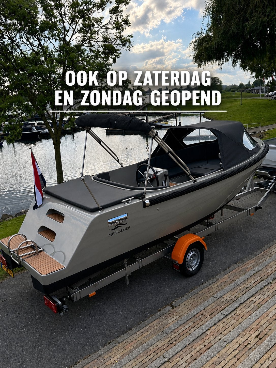 Meersloep 600 honda 20pk luxe opties nieuwstaat bouwj 021, Ophalen, Zo goed als nieuw, Meersloep, Antifouling