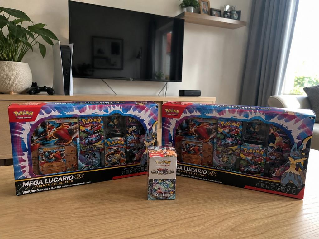 Pokémon Mega Lucario EX Figure Collection + Stellar Crown Bo, Ophalen, Nieuw, Vierpersoons of meer, Minder dan 150 cm