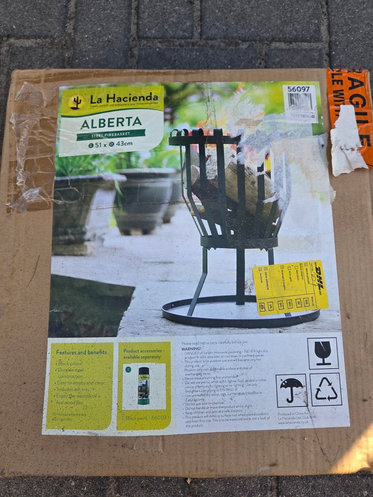 Nieuwe La Hacienda Alberta Vuurkorf 51x43cm, Ophalen of Verzenden, Nieuw, Vuurkorf