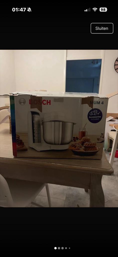 Bosch mum4 keukenmachine, Ophalen of Verzenden, Nieuw, 3 snelheden of meer