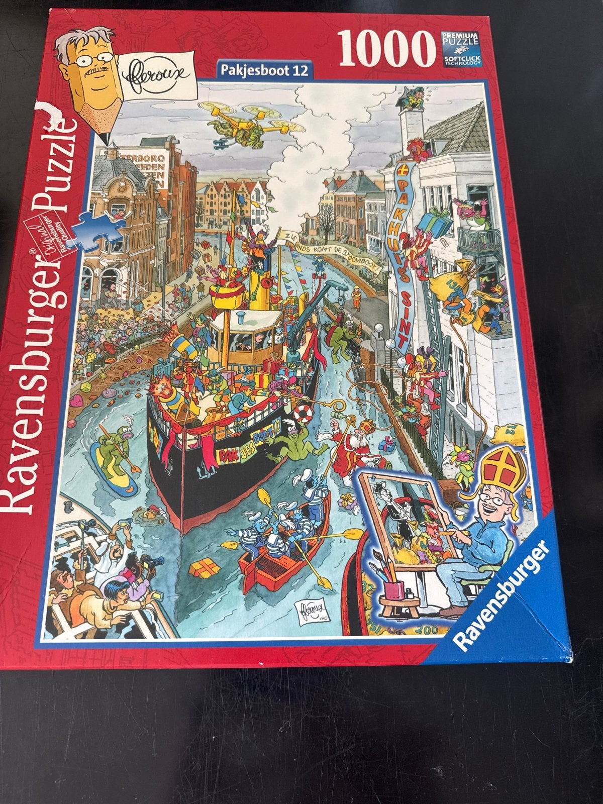 Ravensburger Fleroux Pakjesboot 12 Legpuzzel 1000 stukjes, Hobby en Vrije tijd, Denksport en Puzzels, Ophalen, 500 t/m 1500 stukjes