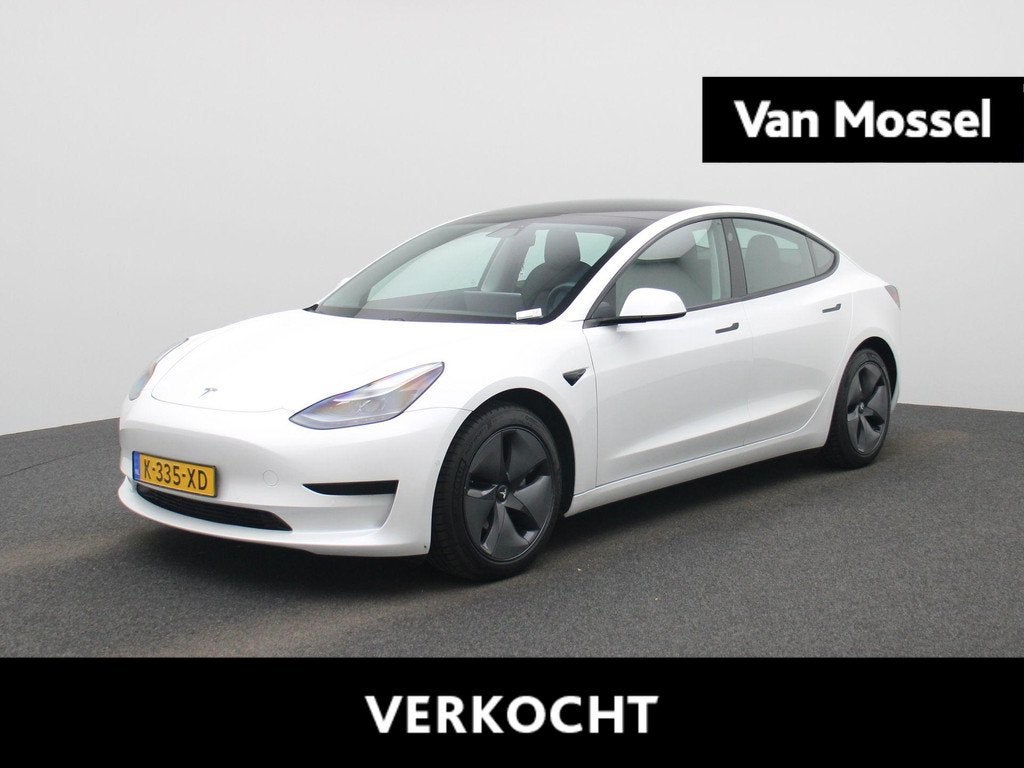 Tesla Model 3 RWD Standard Range Plus 60 kWh | Panoramadak |, Auto's, Tesla, Automaat, Gebruikt, Wit, Origineel Nederlands