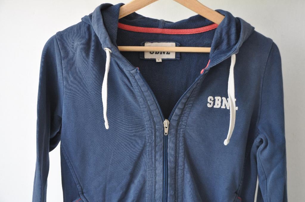 Sissy Boy hoodie/vest blauw katoen met capuchon en zakken, Blauw, Sissy-Boy, Ophalen of Verzenden, Maat 36 (S)