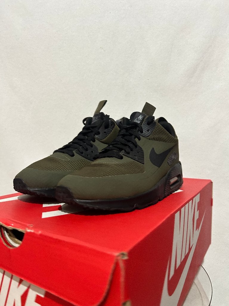 ALS NIEUW! Maat 40,5 - Nike Air Max 90 Winter Mid Dark Loden, Overige kleuren, Verzenden, Nike, Nike