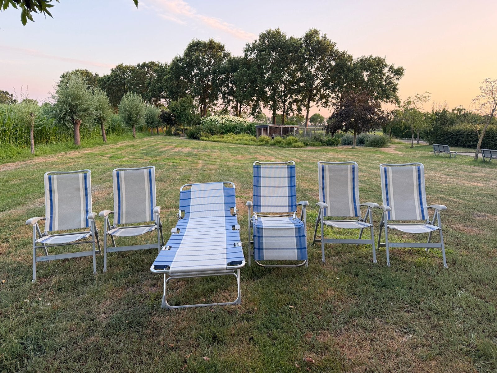Dukdalf stoelen en stretcher en relax stoel, Ophalen, Gebruikt, Campingstoel