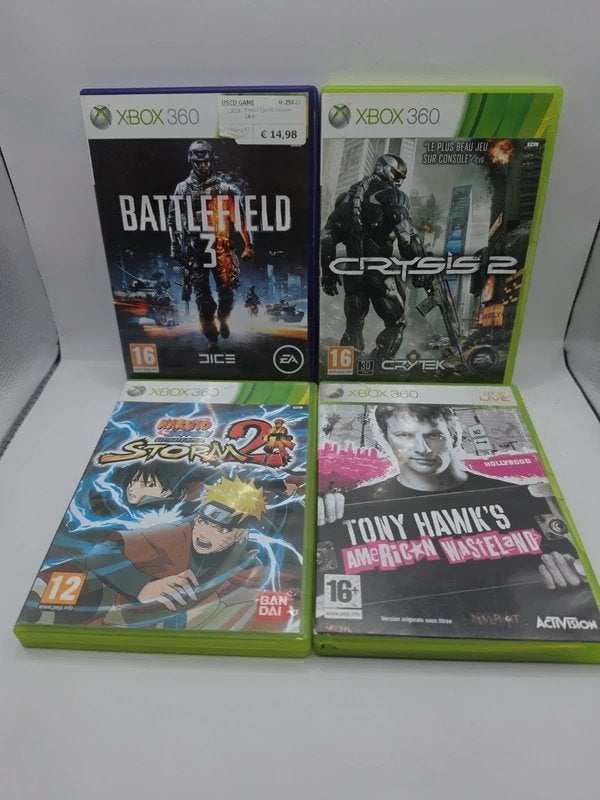Xbox 360 Games Set – Battlefield Crysis Naruto Tony Hawk, Microsoft Corporation One Microsoft Way Redmond, WA 98052-6399 United States of America (Verenigde Staten) 📞 Telefoon: +1 425-882-8080 support@microsoft.com