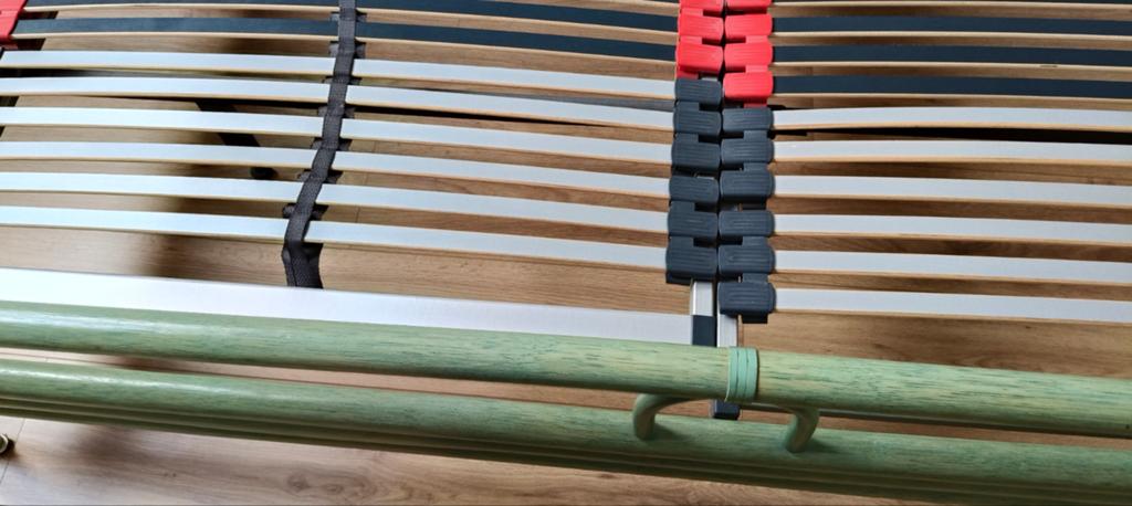 Manou 2-persoonsbed, groen, Ophalen, Gebruikt, 180 tot 250 cm, Overige typen