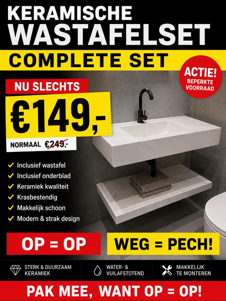Badkamermeubel COMPLETE SETS – beperkte voorraad !!, Ophalen, Nieuw