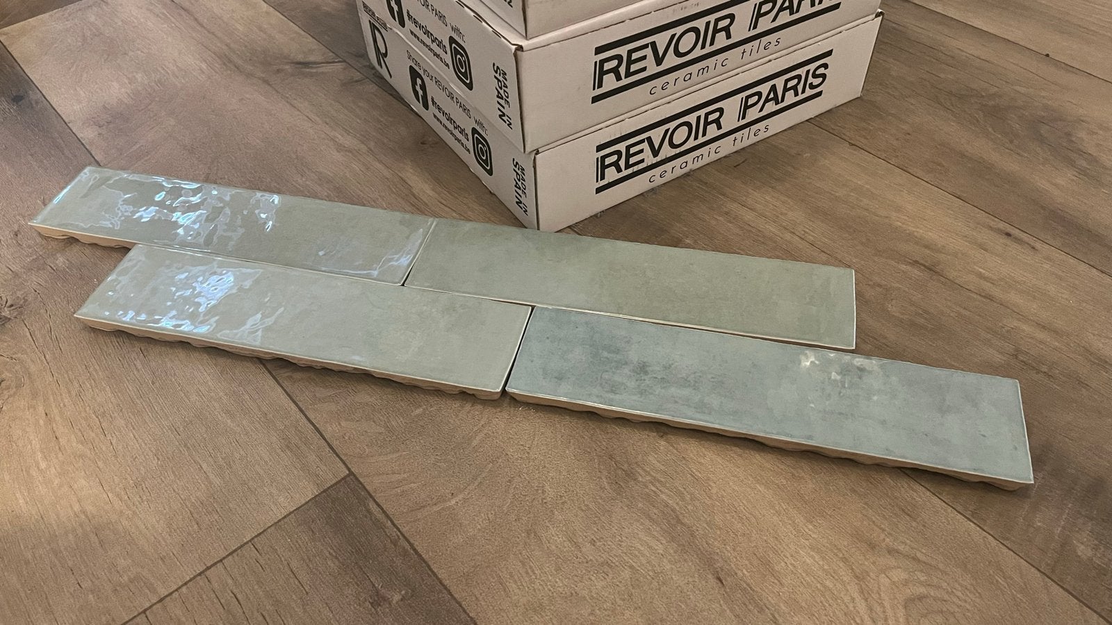 Revoir Paris Atelier Vert D'eau Gloss Tegels 6.25x25, Doe-het-zelf en Verbouw, Tegels, Ophalen, Nieuw, Minder dan 20 cm, 20 tot 40 cm