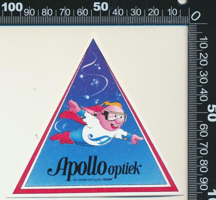 Sticker: Apollo Optiek, Verzamelen, Stickers, Zo goed als nieuw, Bedrijf of Vereniging, Ophalen of Verzenden
