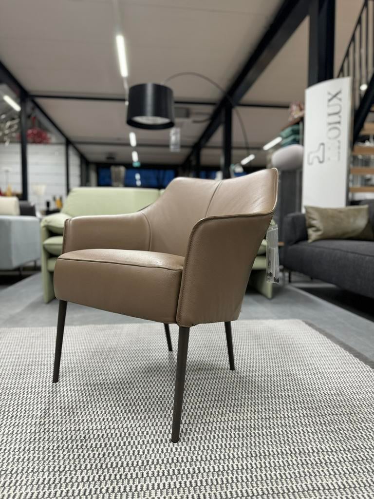 Nieuw Jori Fuga Fauteuil Celia Mokka Design stoel leer, Jori, Nieuw, Ophalen of Verzenden, 50 tot 75 cm