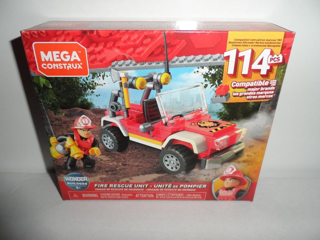 Mega Construx bouwstenen set - Brandweer Jeep *Nieuw*, Kinderen en Baby's, Speelgoed | Bouwstenen, Ophalen of Verzenden, Nieuw